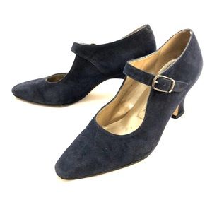 Bandolino Navy Suede Mary Janes